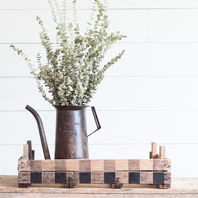 DIY Stenciled Tulip Crate Styled for Fall