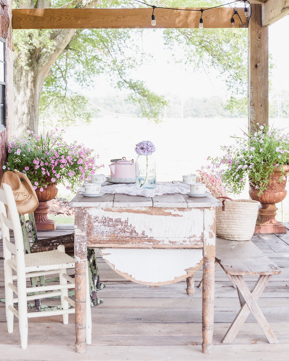 Decorating our barn porch for summer.