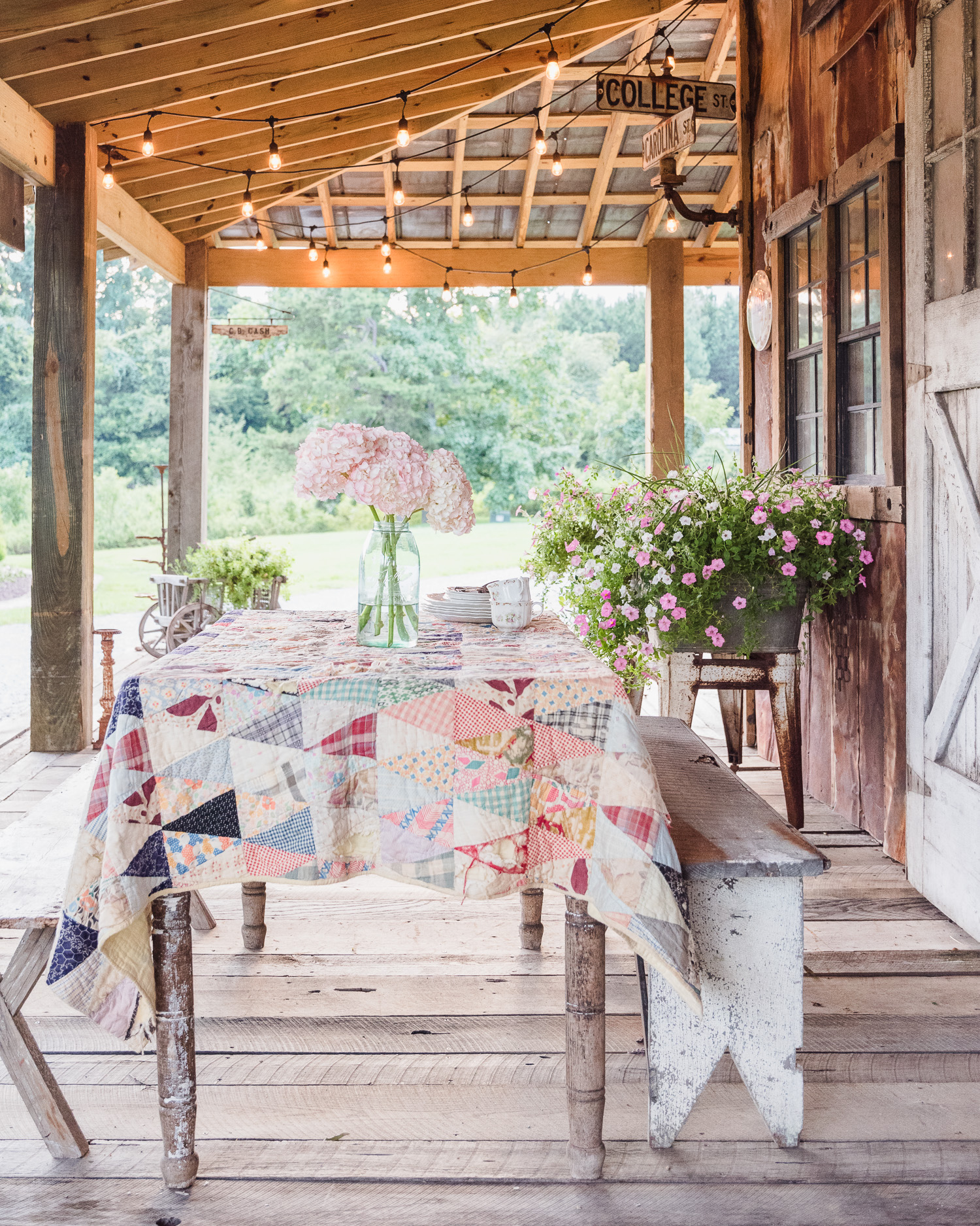 Grit Antiques Barn. Simple summer style using flea market finds. 