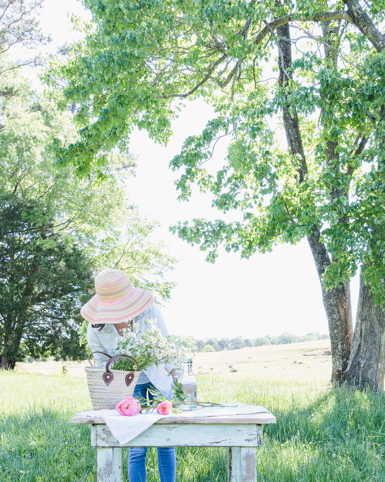 Country Living. Spring decorating/styling outside