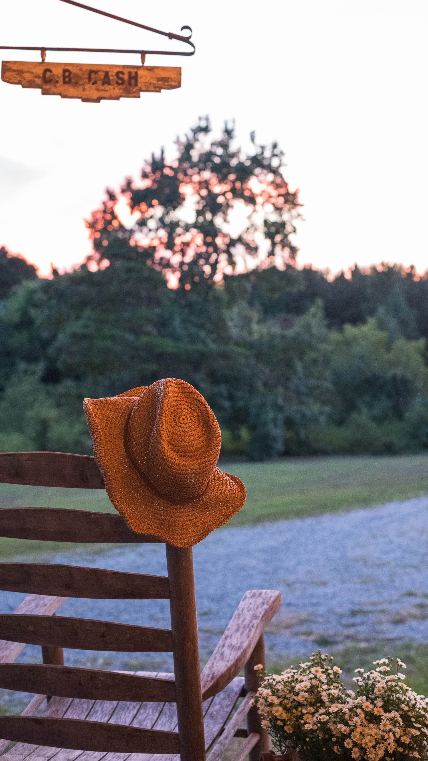 good old fashion porch sitting.